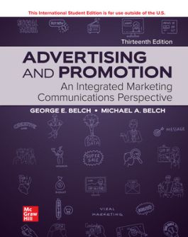 Advertising and Promotion ISE: An Integrated Marketing Communications Perspective, 13e (eBook)